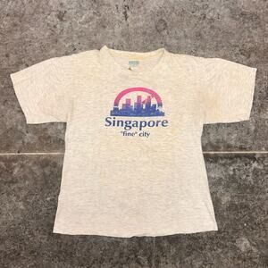Vintage 90's Singapore Fine City Parody T-Shirt Small